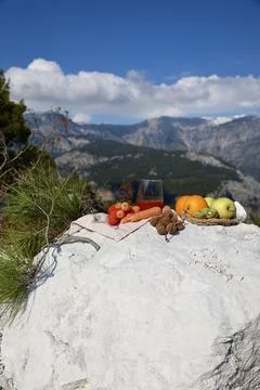 Basket with oranges Stock Photos