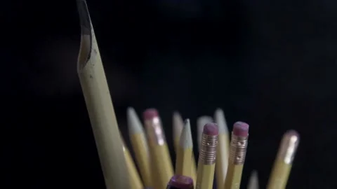 A basket of painter pencil Stock Footage 153028516