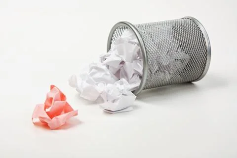 Basket of paper Stock Photos