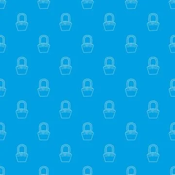 Basket pattern seamless blue Illustration