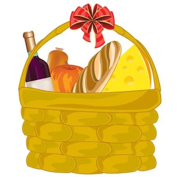 Basket with product Stock Illustration