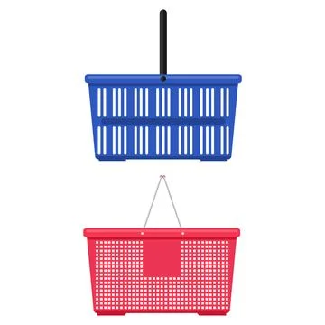 Basket for products. Empty basket for products. Stock Illustration