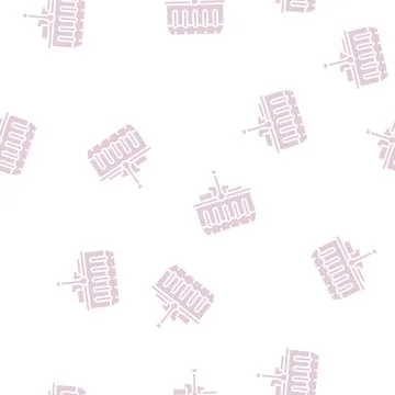 Basket with purchases glyph seamless pattern Stockillustratie