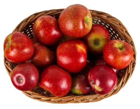 Basket of red apples Foto stock