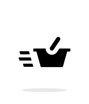 Basket simple icon on white background. Stock Illustration