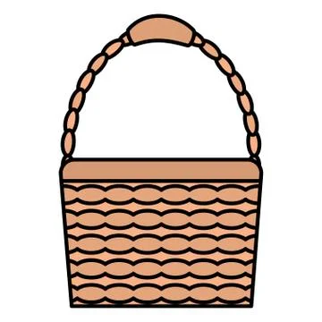 Basket straw empty icon Stock Illustration