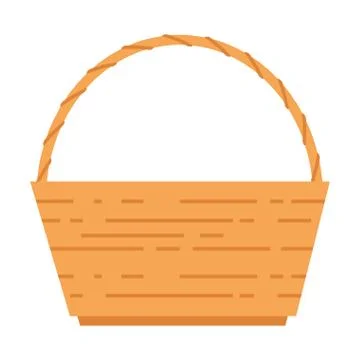 Basket straw empty icon Stock Illustration