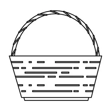 Basket straw empty icon Stock Illustration