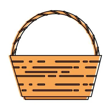 Basket straw empty icon Stock Illustration