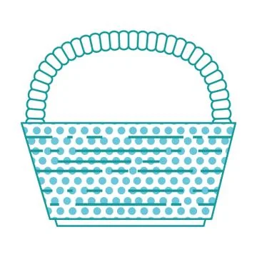 Basket straw empty icon Stock Illustration