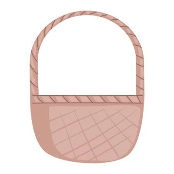 Basket straw farm Stock Illustration