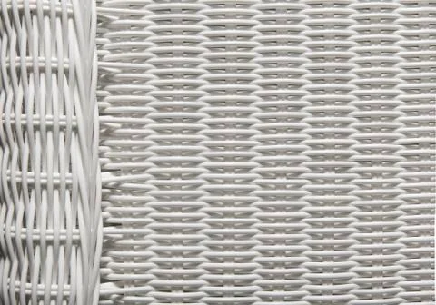 Basket Texture Weave Pattern, White Wicker Background, Left Border Stock Photos