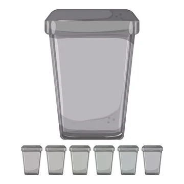 Basket trash bin garbage cartoon vector graphic イラスト素材