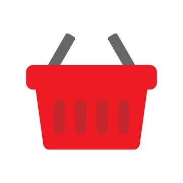 Basket vector icon isolated on white background Stock Illustration
