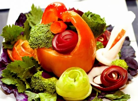 Basket of vegetables Stock Photos