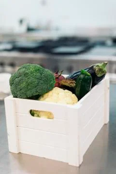 Basket of vegetables. Stock Photos