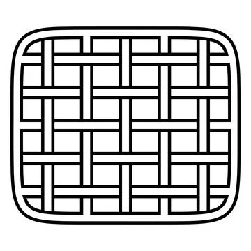 Basket weave pattern icon for texture, textile, woven grid perfect Stock Illustration