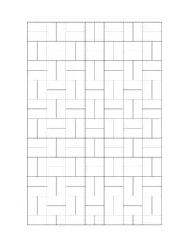 Basket weave tile pattern Illustrazione stock