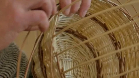 Basket weaving Belarus 2017 Stock-Footage 72833615