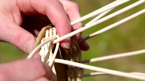 Basket weaving Stock Footage 38087267