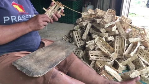 Basket weaving. Stock Footage 224869848