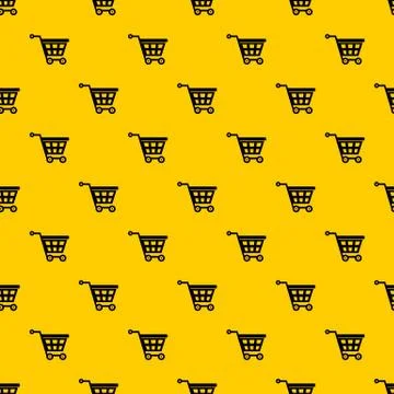 Basket on wheels pattern vector 스톡 일러스트