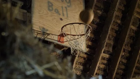 Basketbal Shot in a Barn 스톡 동영상 148285802