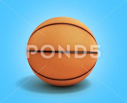 Basketball 3d render on a gradient background Stock Illustration