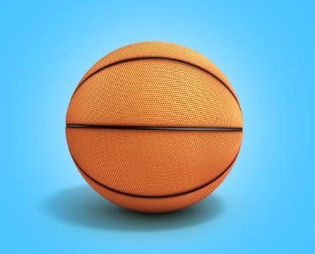 Basketball 3d render on a gradient background Illustrazione stock