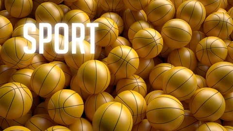 Basketball. 3d rendering Stock Footage 77041652