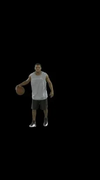 Basketball (with Alpha Matte) Stock Footage 78159