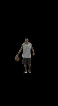 Basketball (with Alpha Matte) Stock Footage 78168