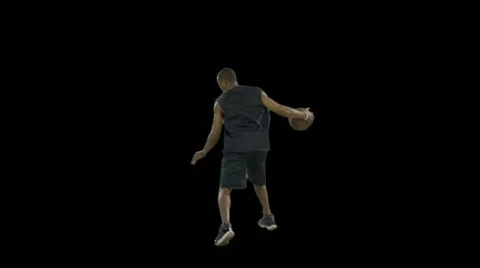 Basketball (with Alpha Matte) Stock Footage 78172