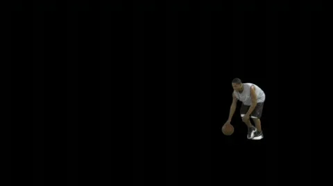Basketball (with Alpha Matte) Stock Footage 78177