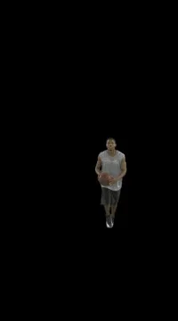 Basketball (with Alpha Matte) Stock Footage 78194