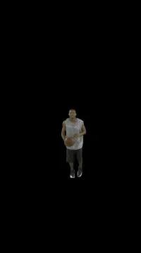Basketball (with Alpha Matte) Stock Footage 78195