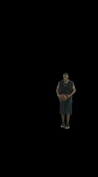 Basketball (with Alpha Matte) Stock Footage 78206