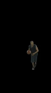 Basketball (with Alpha Matte) Stock Footage 78208