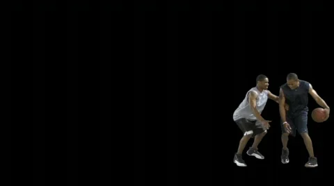 Basketball (with Alpha Matte) Stock Footage