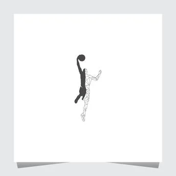 Basketball application technology logo Template Stock Illustration