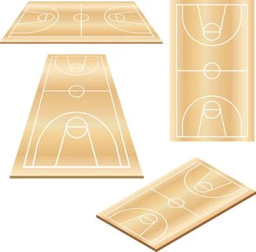 Basketball arena set Stock Illustration