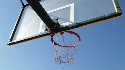 Basketball Backboard Back Stock Footage 83328507