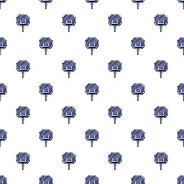 Basketball backboard hoop repeat vector pattern イラスト素材