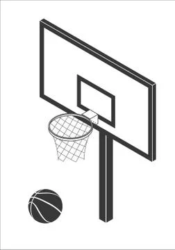 Basketball backboard icon Stock Illustration