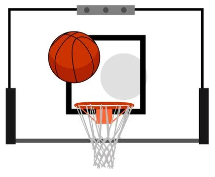 Basketball backboard Stock Illustration
