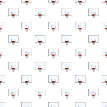 Basketball backboards with hoops seamless repeating pattern Stock Illustration