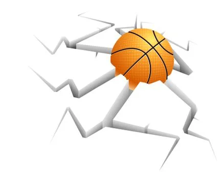 Basketball on background Stock Illustration