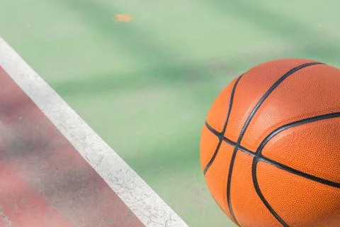 Basketball on background Stock Photos