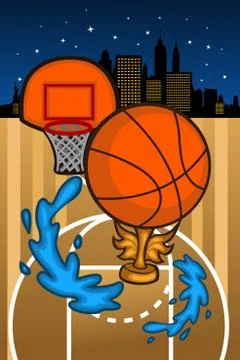 Basketball background template Stock Illustration