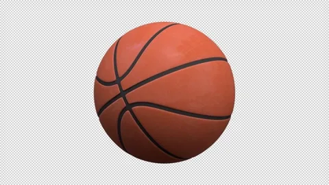 Basketball ball - 3d render looped with alpha channel. 库存影片 333773766